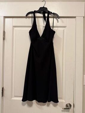 NWT Jones Wear Dress Chelsea Black Halter Formal Dress
